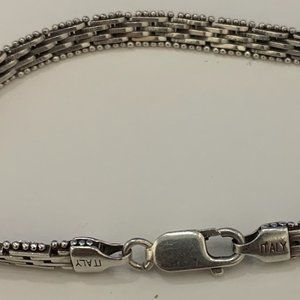Italian made, sterling silver chain bracelet